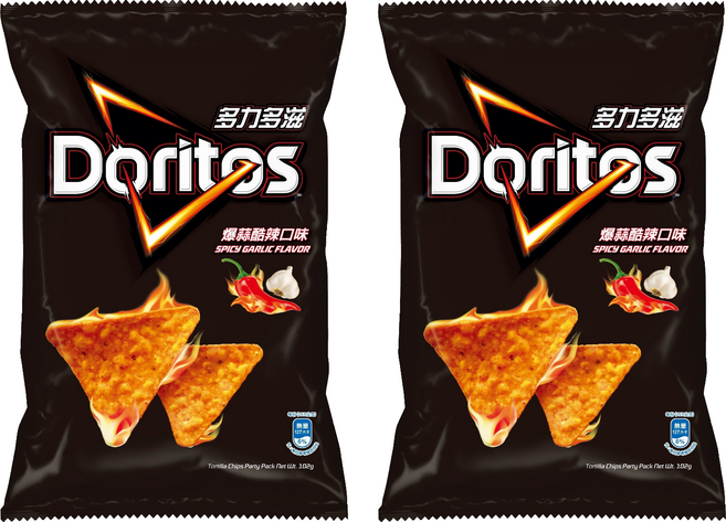 Doritos 多力多滋 爆蒜酷辣口味玉米片, 102g, 2個