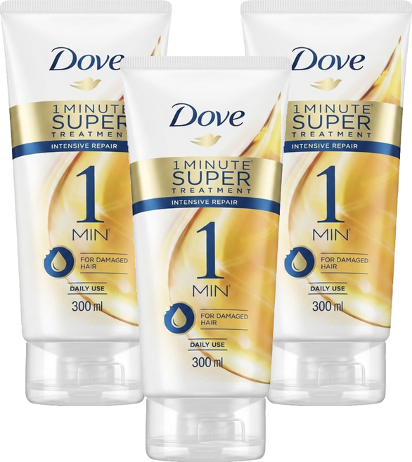 Dove 多芬 1分鐘速效護髮精華 深層修護, 3個, 300ml