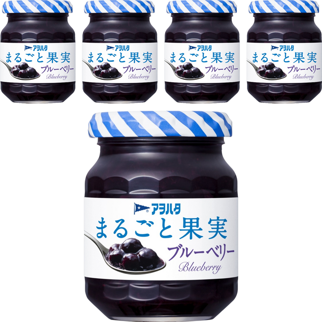 Aohata 藍莓果醬 無蔗糖, 125g, 5罐