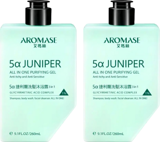 AROMASE 艾瑪絲 5α捷利爾洗髮沐浴露 3合1, 2個, 260ml