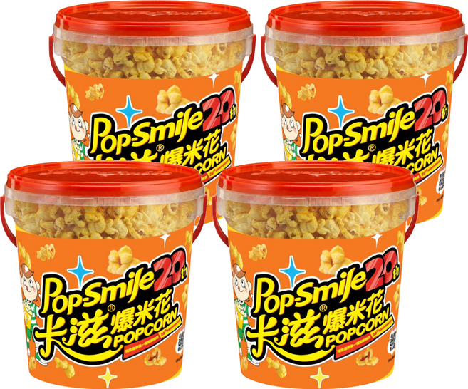 Pop-Smile 卡滋 爆米花 巧達起司 甜, 150g, 4個