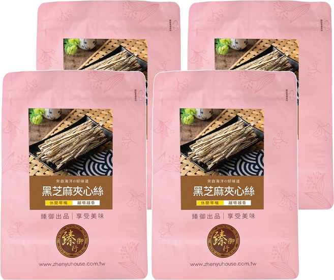 臻御行 黑芝麻夾心絲, 200g, 4包