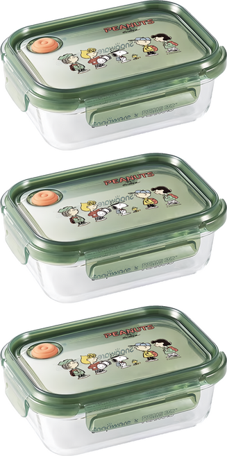Corelle Brands 康寧餐具 Snapware 耐熱玻璃保鮮盒 露營趣 660ml, 1入, 3個