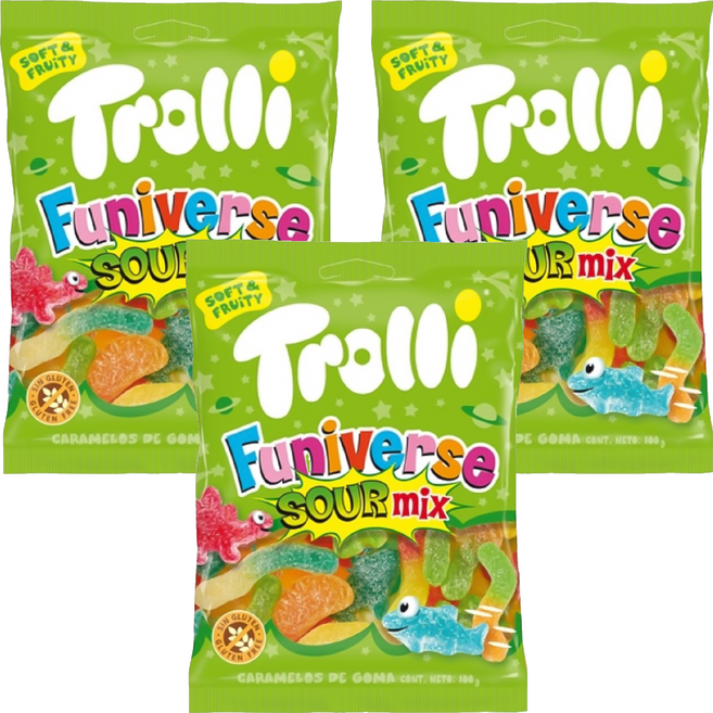 Trolli 多利軟糖 總匯爆酸味, 100g, 3包