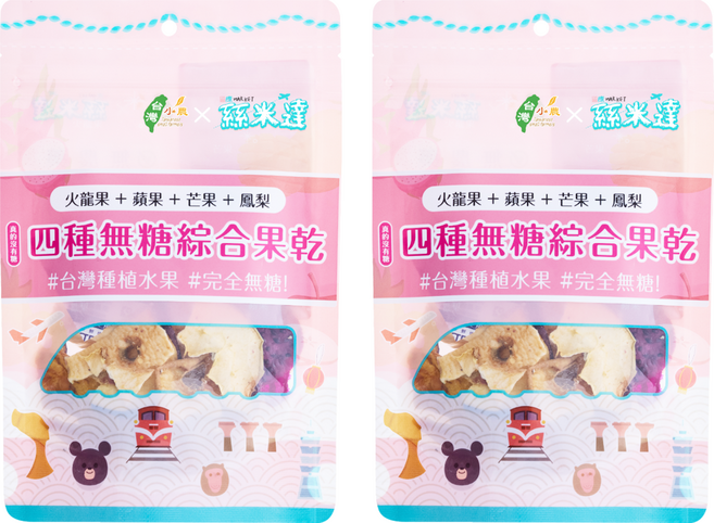 絲米達 四種無糖綜合果乾, 2個, 45g