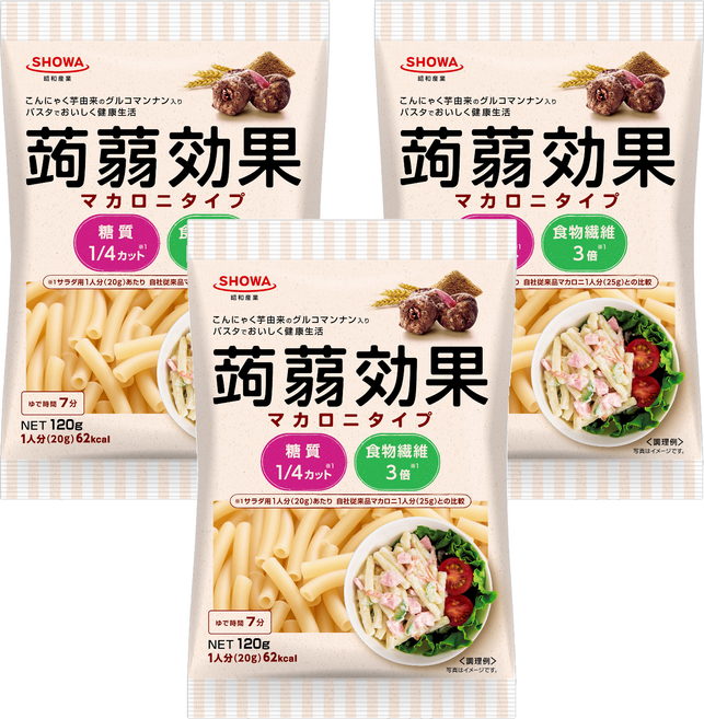 SHOWA 昭和 蒟蒻效果通心粉, 120g, 3個