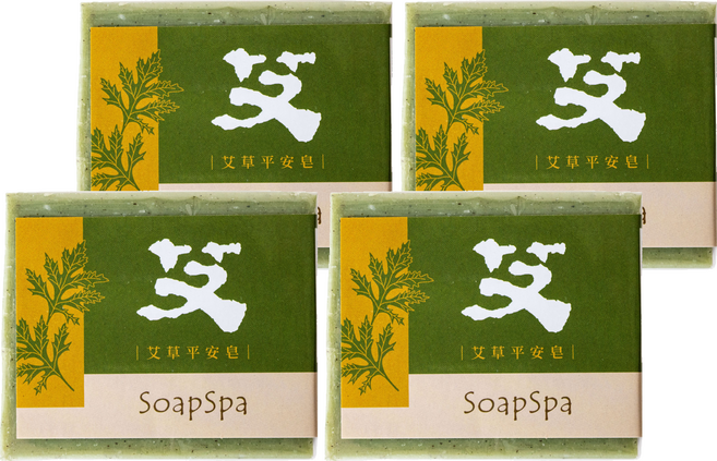 SoapSpa 艾草平安皂, 100g, 4個