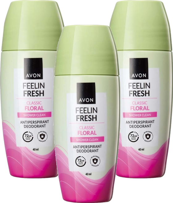 AVON 雅芳 典雅花香體香劑 升級版, 3個, 40ml