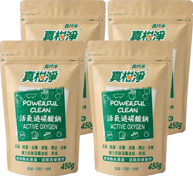 真柑淨 活氧過碳酸鈉, 450g, 4個