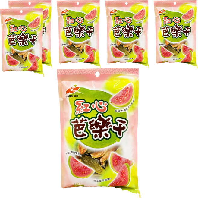 TONG JIH 統記食品 紅心芭樂干, 6個, 120g