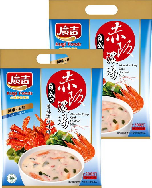 廣吉 赤阪濃湯 蟹味海鮮味噌, 200g, 2個