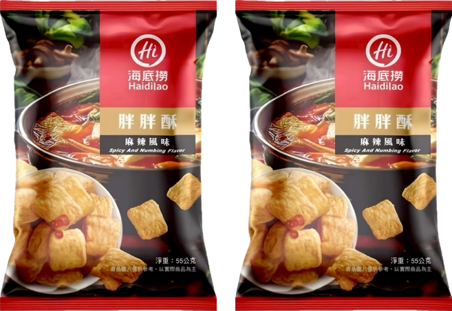 海底撈 胖胖酥 麻辣風味, 2包, 55g