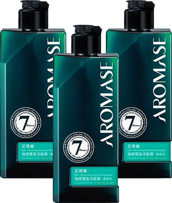 AROMASE 艾瑪絲 森系列 強健豐盈洗髮精, 3件, 90ml