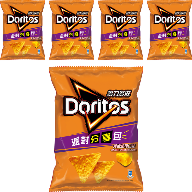 Doritos 多力多滋 黃金起司玉米片, 143g, 5個