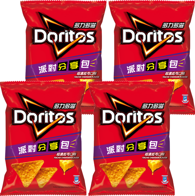 Doritos 多力多滋 超濃起司玉米片, 143g, 4個