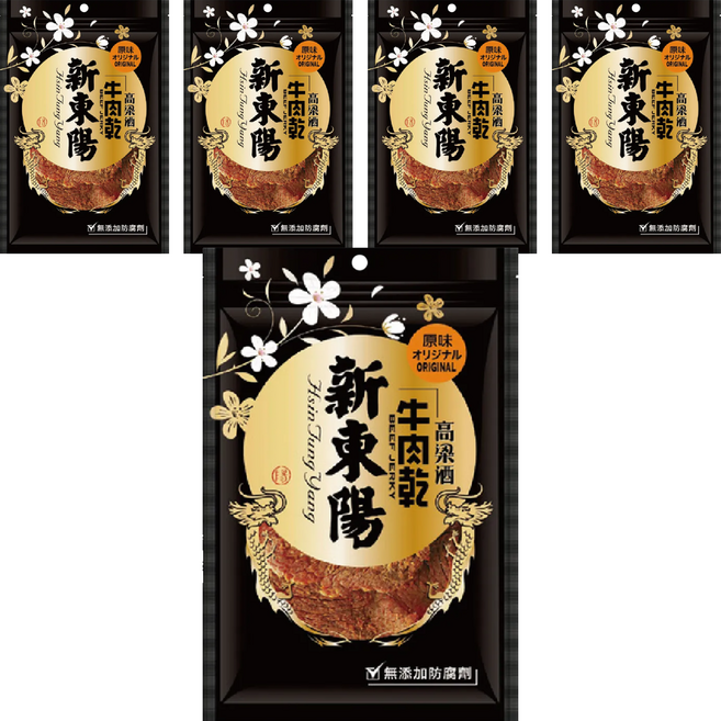 新東陽 高粱酒原味牛肉乾, 120g, 5個
