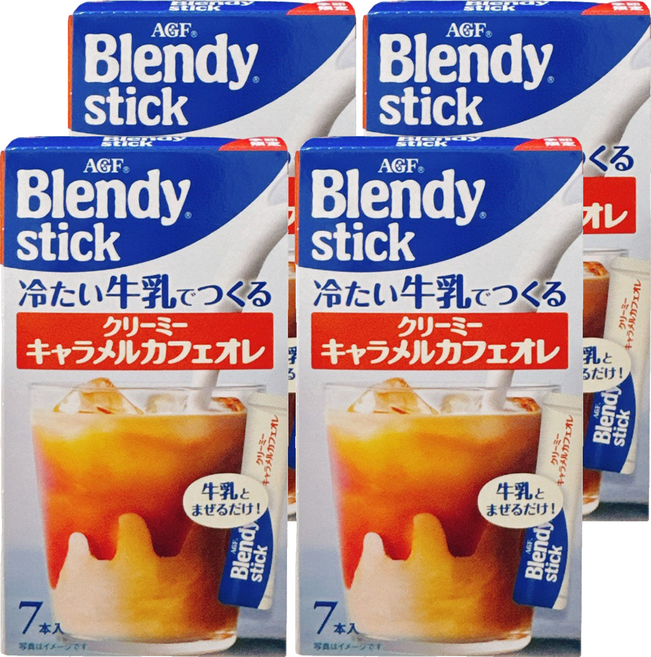 Blendy stick 牛奶焦糖咖啡, 6.5g, 4套, 7個裝