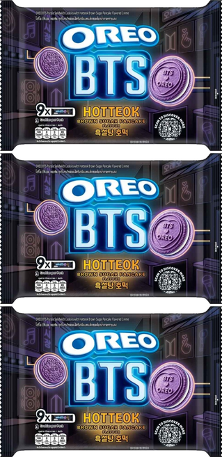 OREO 奧利奧 幻紫黑糖煎餅口味夾心餅乾, 236.25g, 3包