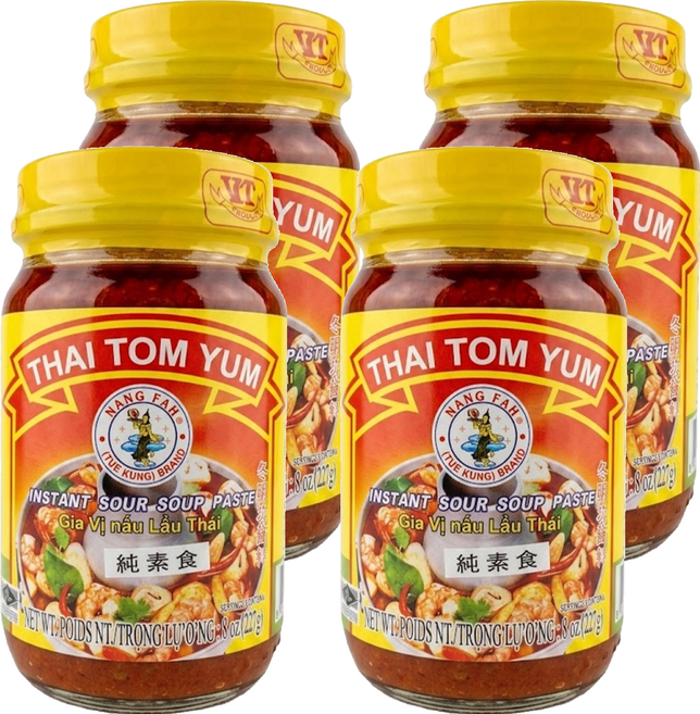 NANG FAH 仙女牌 泰式酸辣湯醬料 純素, 227g, 4罐