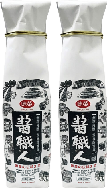 味榮 國產無糖添加薄鹽黑豆蔭油露, 2個, 320ml
