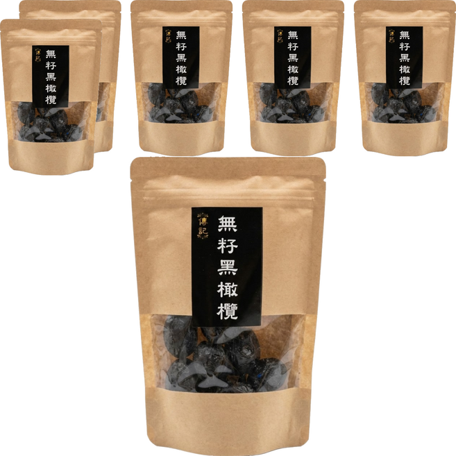 傳記 無籽黑橄欖, 210g, 6個