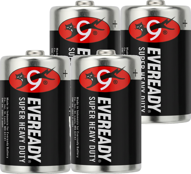 EVEREADY 永備 碳鋅電池 1號, 2套, 2個裝