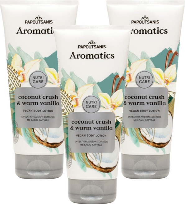 Aromatics 椰子&暖香草絲滑滋潤身體乳液, 3個, 200ml