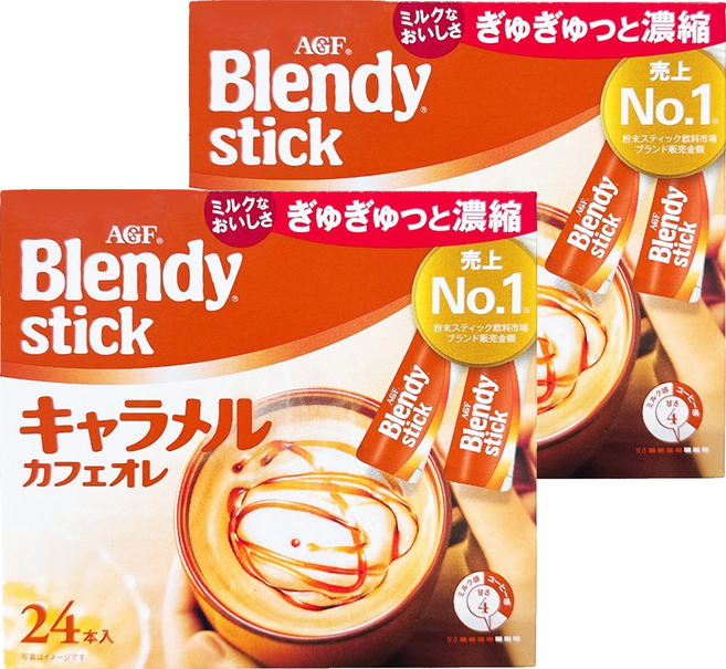 AGF Blendy 焦糖歐蕾風味即溶飲品, 8.3g, 2個, 24個裝