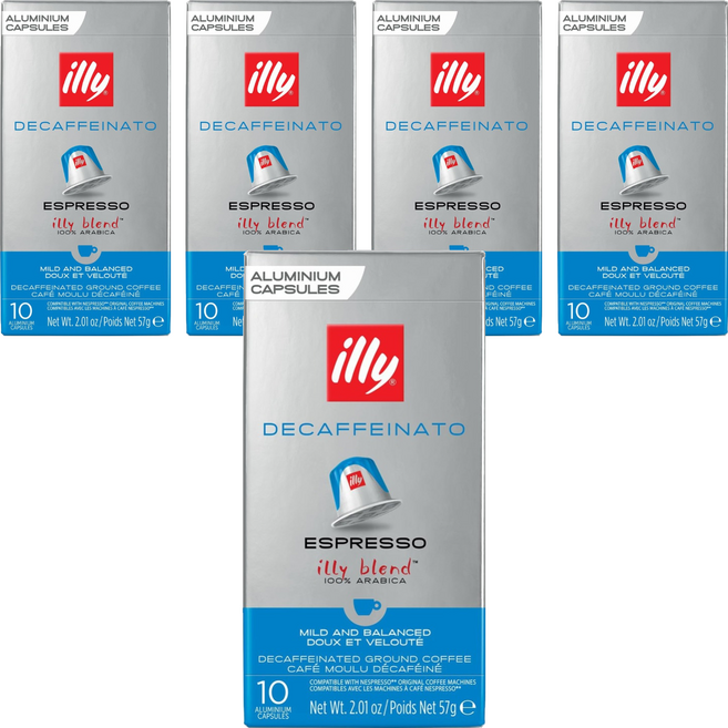 illy 意利 低咖啡因濃縮 咖啡膠囊 NESPRESSO適用, 5個, 5.7g, 10個裝