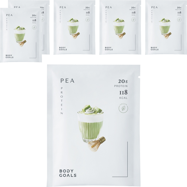 BODY GOALS 多效豌豆蛋白飲 靜岡抹茶, 31g, 6個