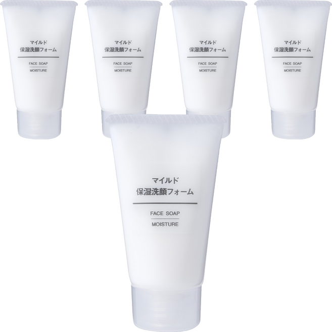 MUJI 無印良品 溫和保濕洗面乳, 30g, 5條