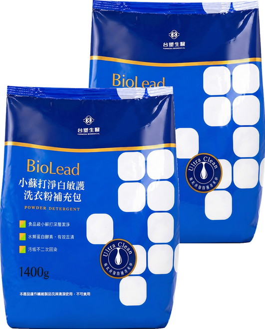 台塑生醫 Biolead小蘇打淨白敏護濃縮粉補充包, 1.4kg, 2個