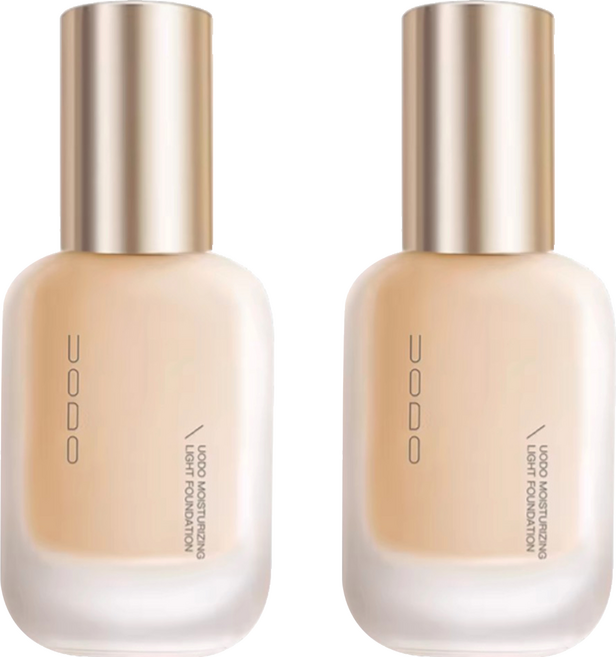 UODO 優沃朵 輕透美肌粉底液 30ml, C01 嫩膚色, 2個