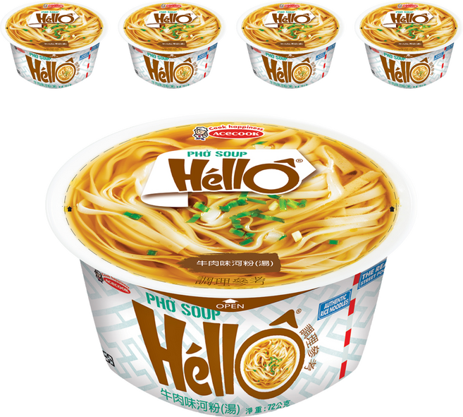 AceCOOK HELLO 牛肉味河粉 湯, 5個