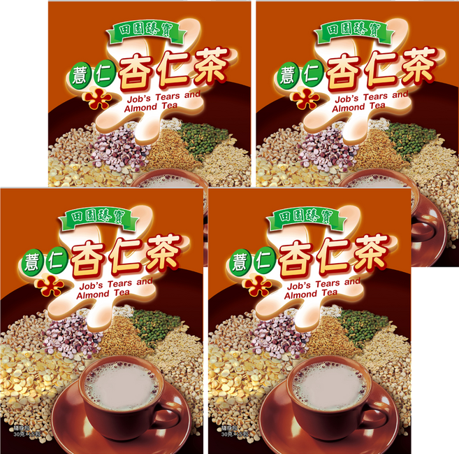 田園臻寶 薏仁杏仁茶, 450g, 4袋