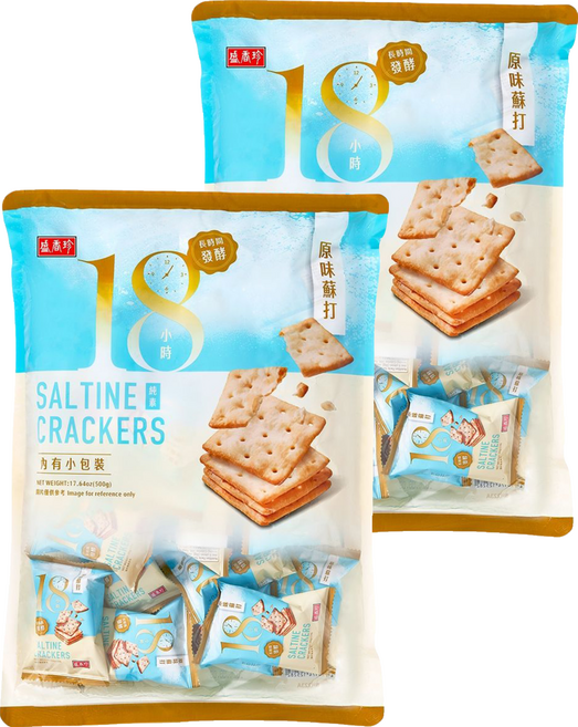 盛香珍 原味蘇打餅, 500g, 2個