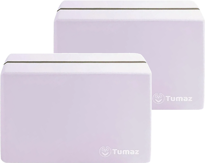 Tumaz 月熊 50D高密度EVA瑜珈磚, 夾心迷霧, 2個