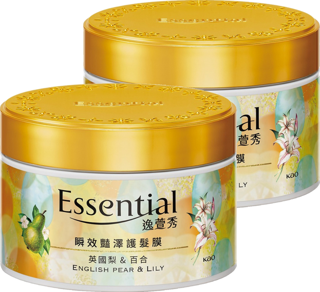 Essential 逸萱秀 瞬效豔澤護髮膜 英國梨&百合香氛, 180g, 2個