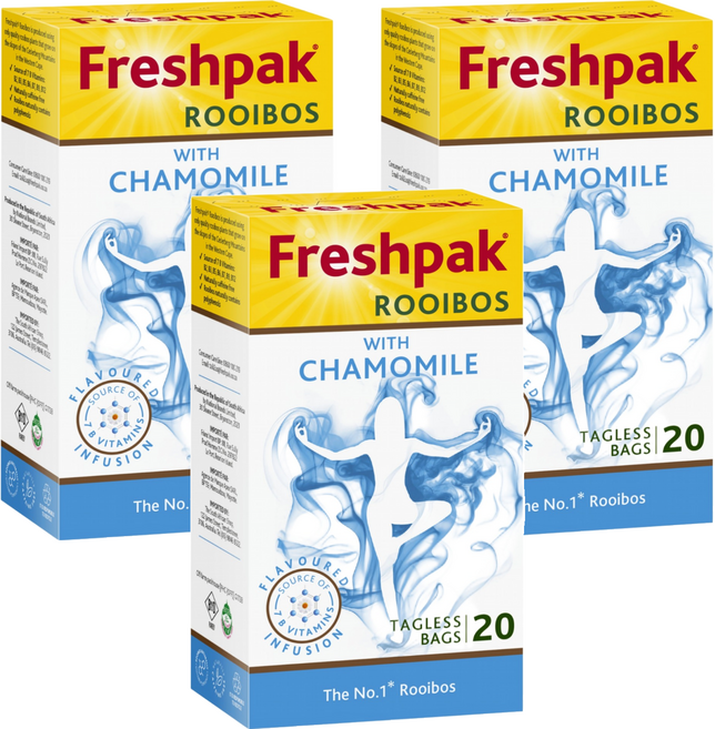 Freshpak 洋甘菊風味 南非國寶茶 博士茶, 2g, 20包, 3盒
