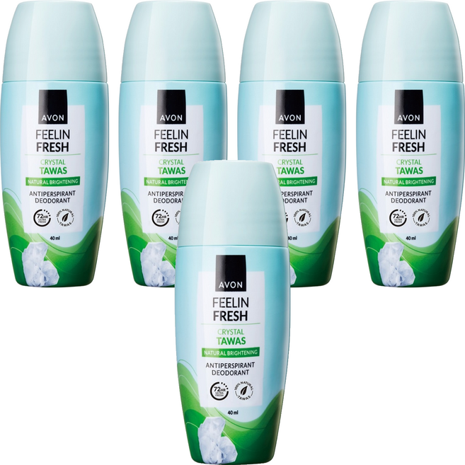 AVON 雅芳 晶淨勻白體香劑 升級版, 5個, 40ml
