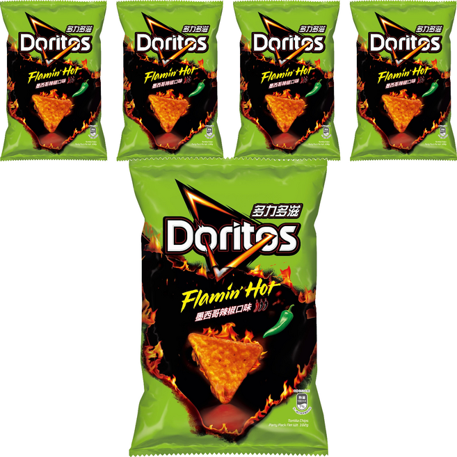 Doritos 多力多滋 墨西哥辣椒口味玉米片, 102g, 5個