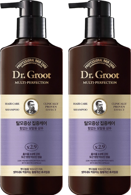Dr.Groot 健髮專家 多效護理健髮洗髮精 蓬盈, 2件, 400ml