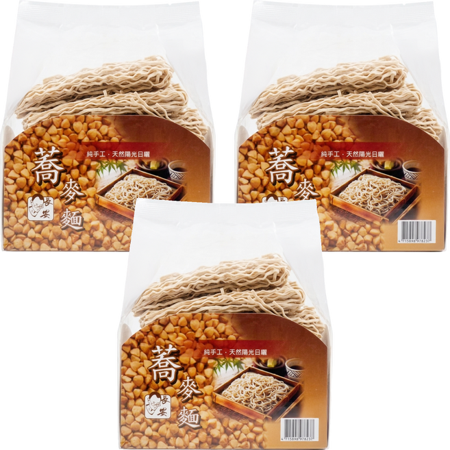 長安食品 日曬拉麵 蕎麥口味, 900g, 3個