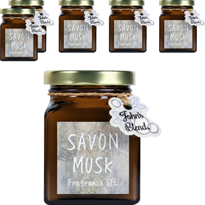 John's Blend SAVON MUSK 居家香氛膏, 麝香皂香, 135g, 6罐