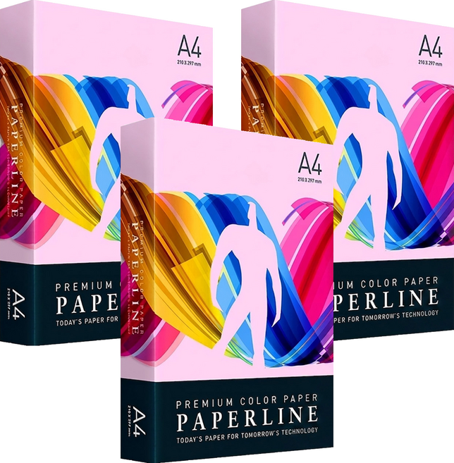 PAPERLINE 彩色影印紙 PL175 粉紅色 80磅, A4, 1500張