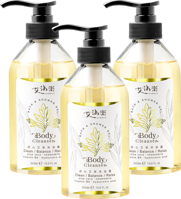 BEIWED 貝薇美學 舒心艾草沐浴露 艾沐樂, 3個, 500ml