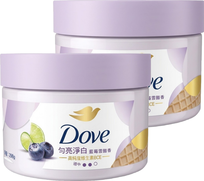 Dove 多芬 去角質身體磨砂膏 藍莓雪酪香, 298g, 2個