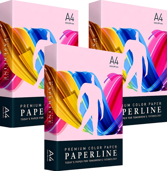 PAPERLINE 彩色影印紙 PL170 桃紅色 80磅, A4, 1500張