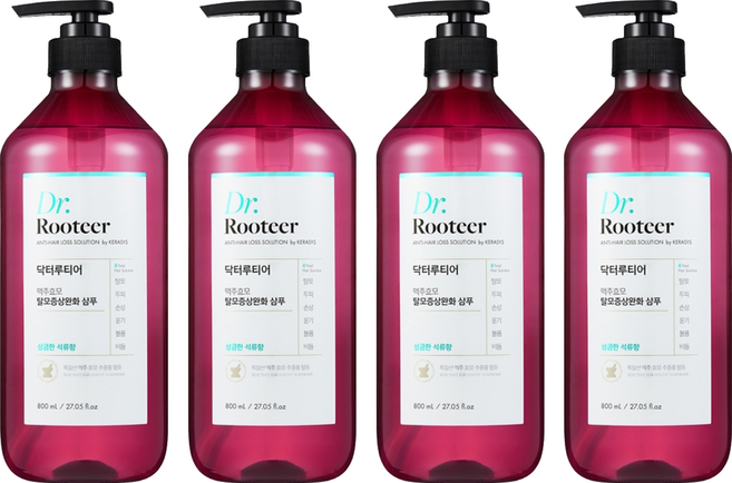DrRooteer 啤酒酵母髮根強健洗髮精 水漾石榴調, 4件, 800ml