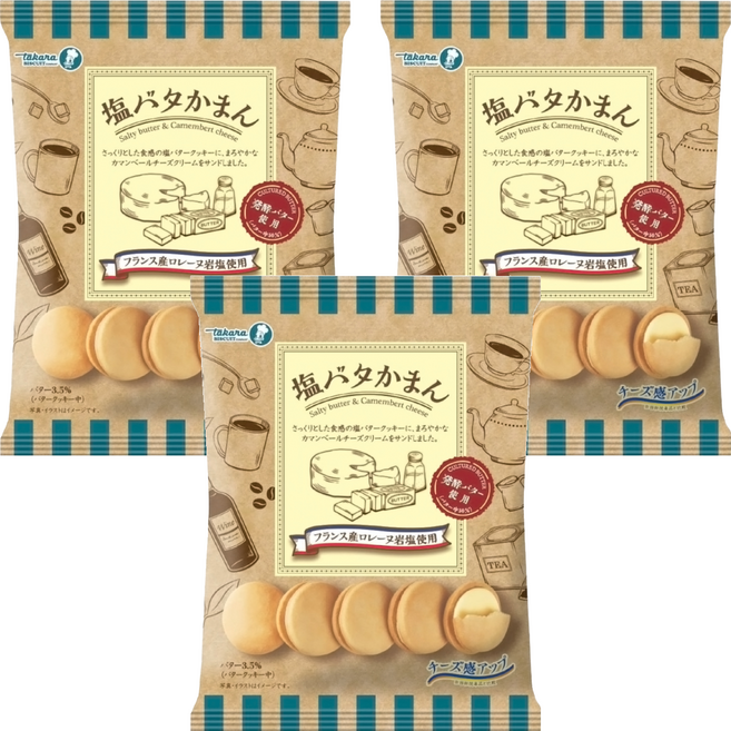 takara 寶製菓 鹽起司餅, 99g, 3袋